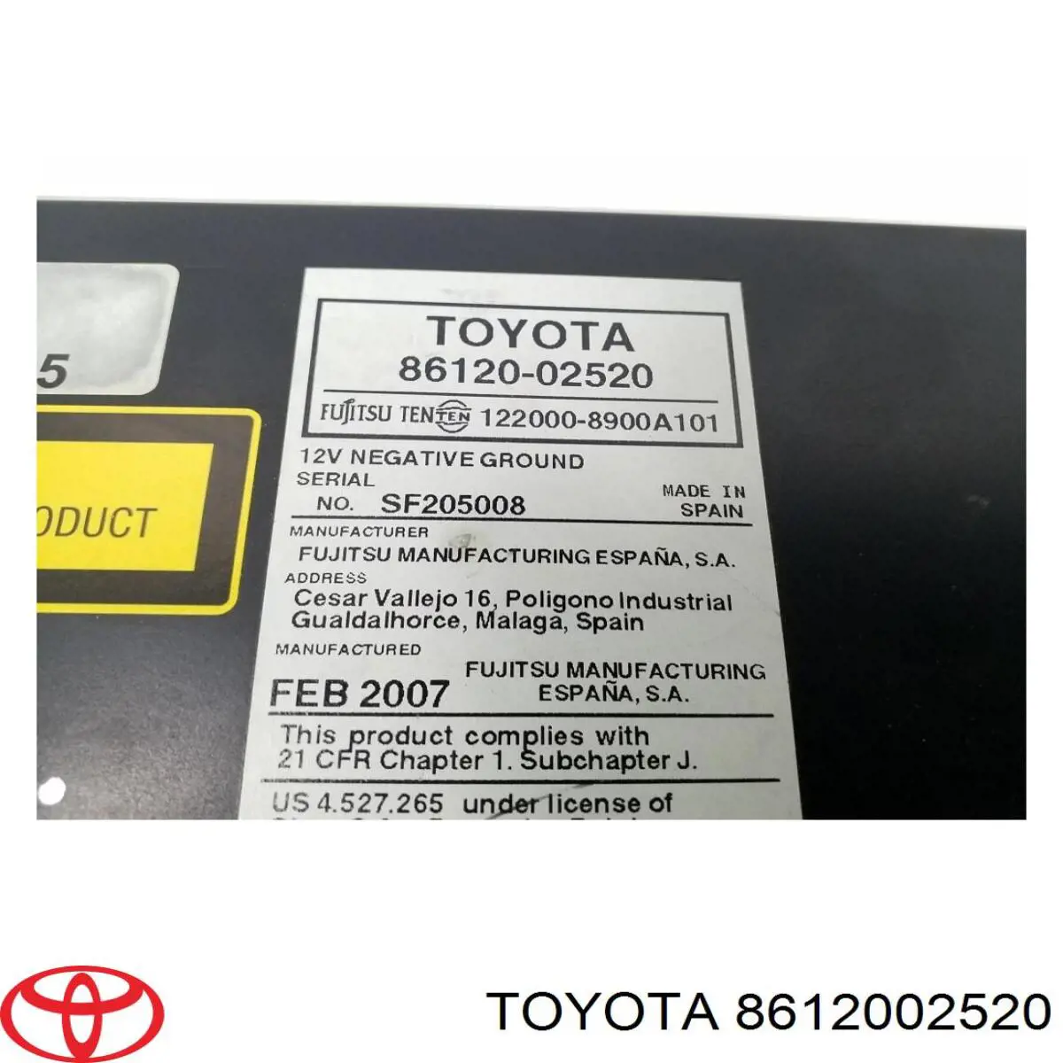 Radioodtwarzacz (radio AM/FM) Toyota Auris UKP hatchback (E15) (2007 - 2013) cena, od 104,04 USD