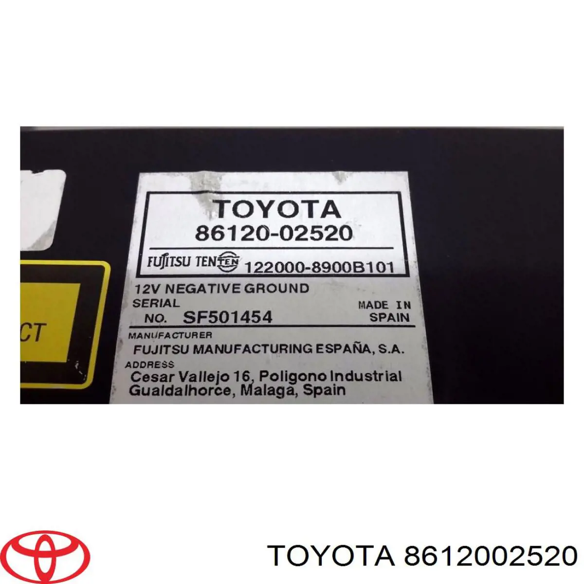 Do koszyka Radioodtwarzacz (radio AM/FM) Toyota Auris UKP E15