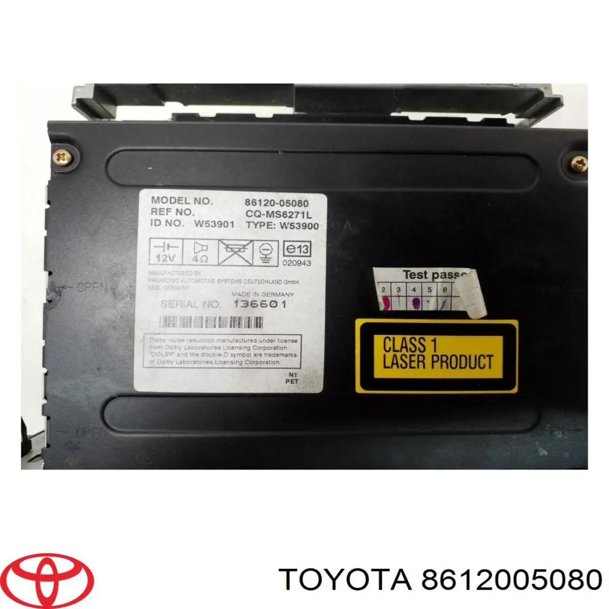 Do koszyka 8612005080 Toyota Radioodtwarzacz (radio AM/FM)