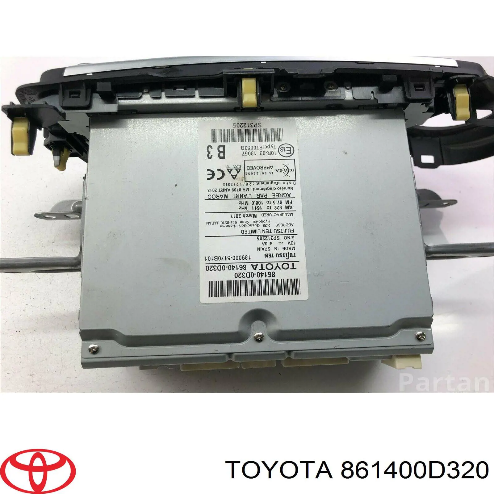 861400D320 Toyota Wyświetlacz wielofunkcyjny