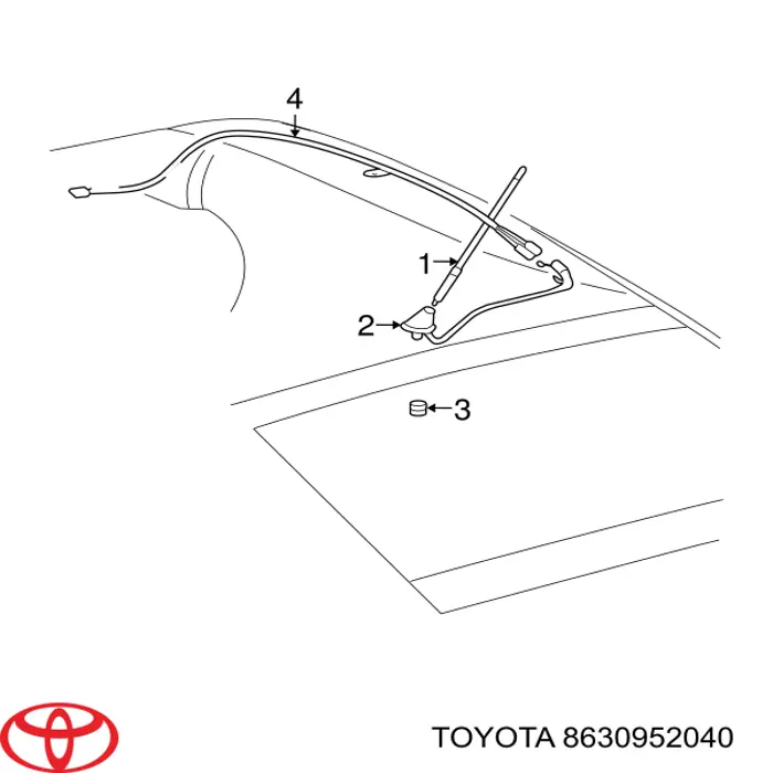 Pręt anteny Toyota 8630952040 cena, od 47,88 USD