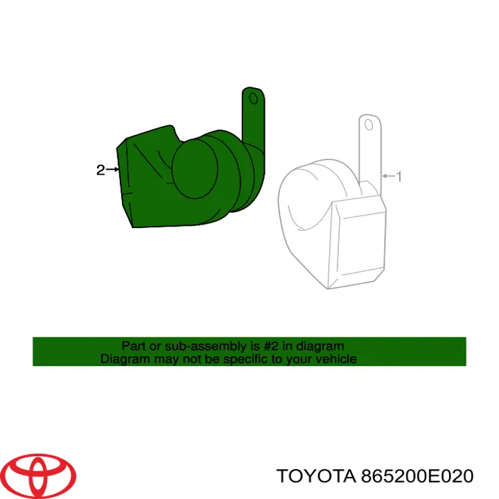 Sygnał dźwiękowy (klakson) Toyota 865200E020 cena, od 54,65 USD