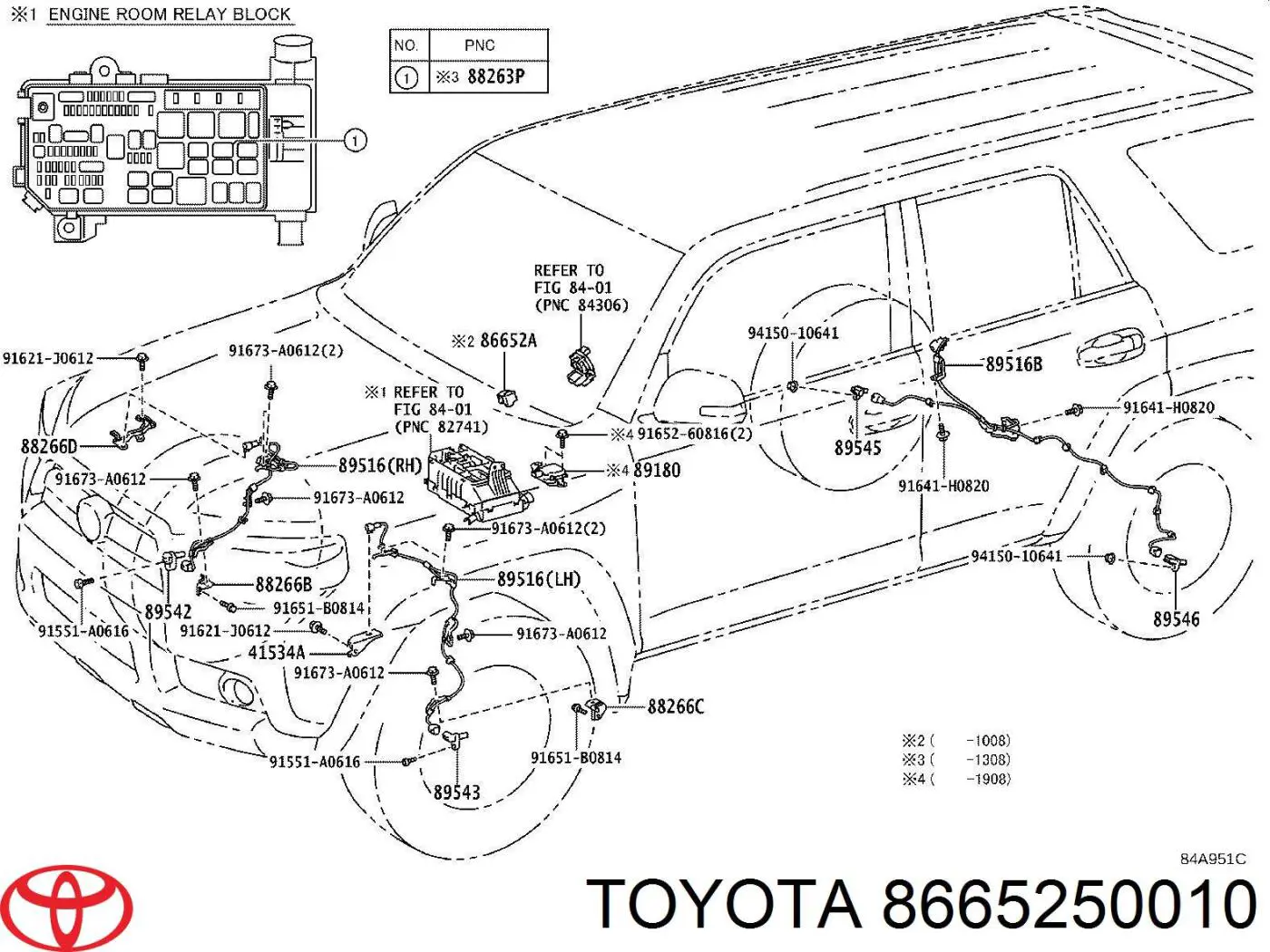 8665250010 Toyota Brzęczyk czujnika parkowania / dostępu bezkluczykowego