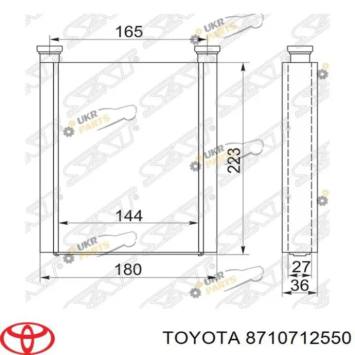 8710712550 Toyota Chłodnica nagrzewnicy (ogrzewacza)