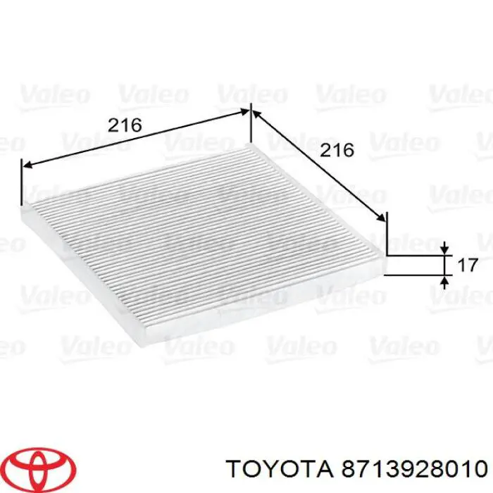 8713928010 Toyota filtr kabiny