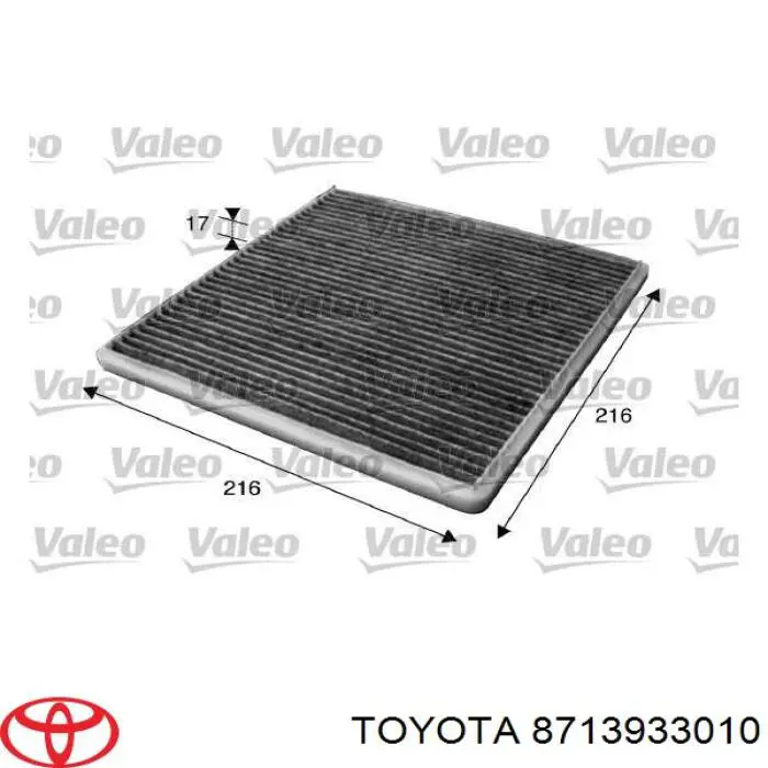 Do koszyka 8713933010 Toyota Filtr kabiny