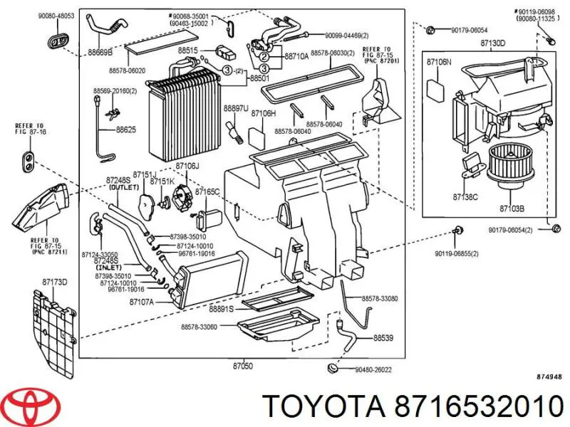 Do koszyka Rezystor wentylatora nagrzewnicy (ogrzewacza kabiny) Toyota Avensis Verso LCM