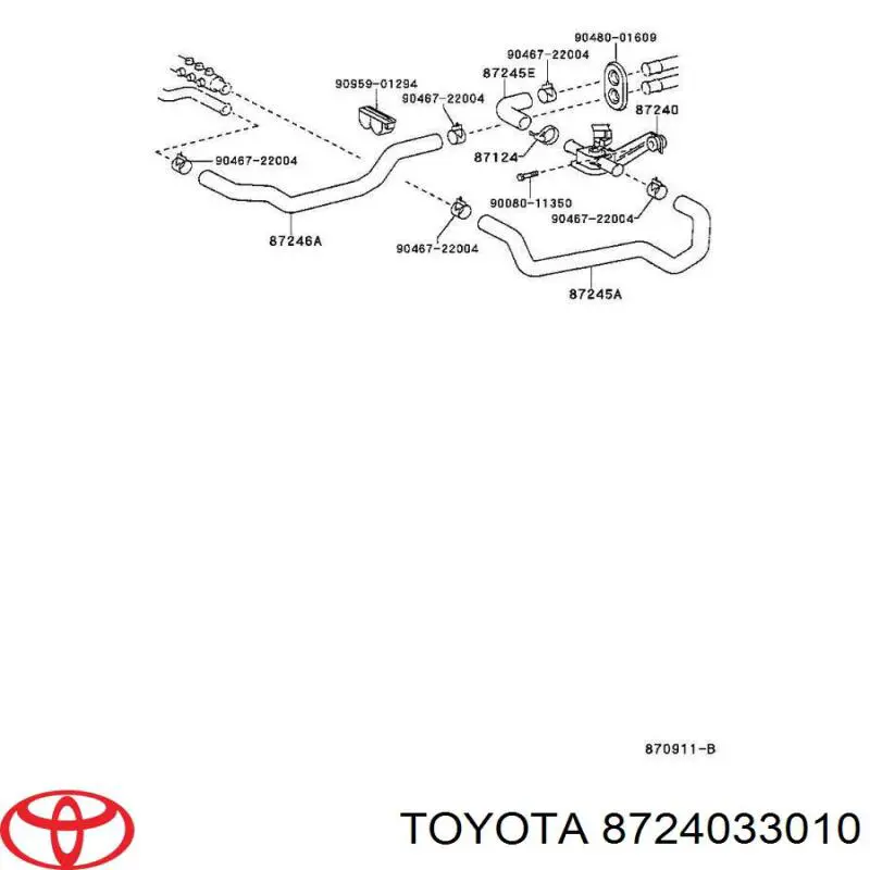 Zawór nagrzewnicy (ogrzewacza) Toyota Camry IV sedana (V20) (1996 - 2001) cena, od 89,50 USD