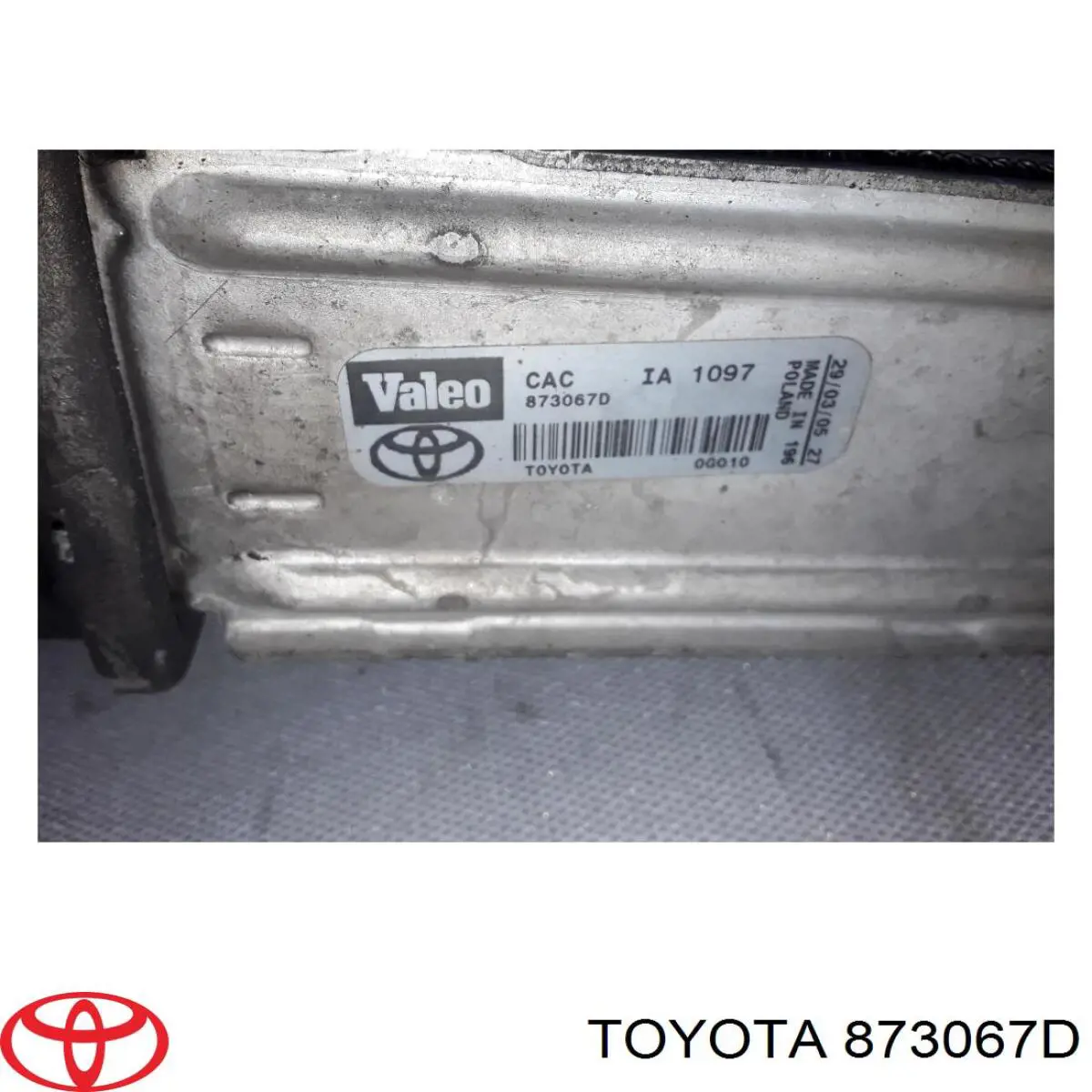Chłodnica intercoolera Toyota 873067D cena, od 71,51 USD