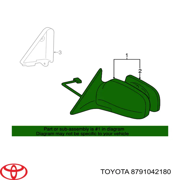 Lusterko wsteczne prawe do Toyota RAV4 I XA