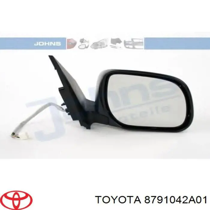 Lusterko wsteczne prawe Toyota 8791042A01 cena, od 135,37 USD