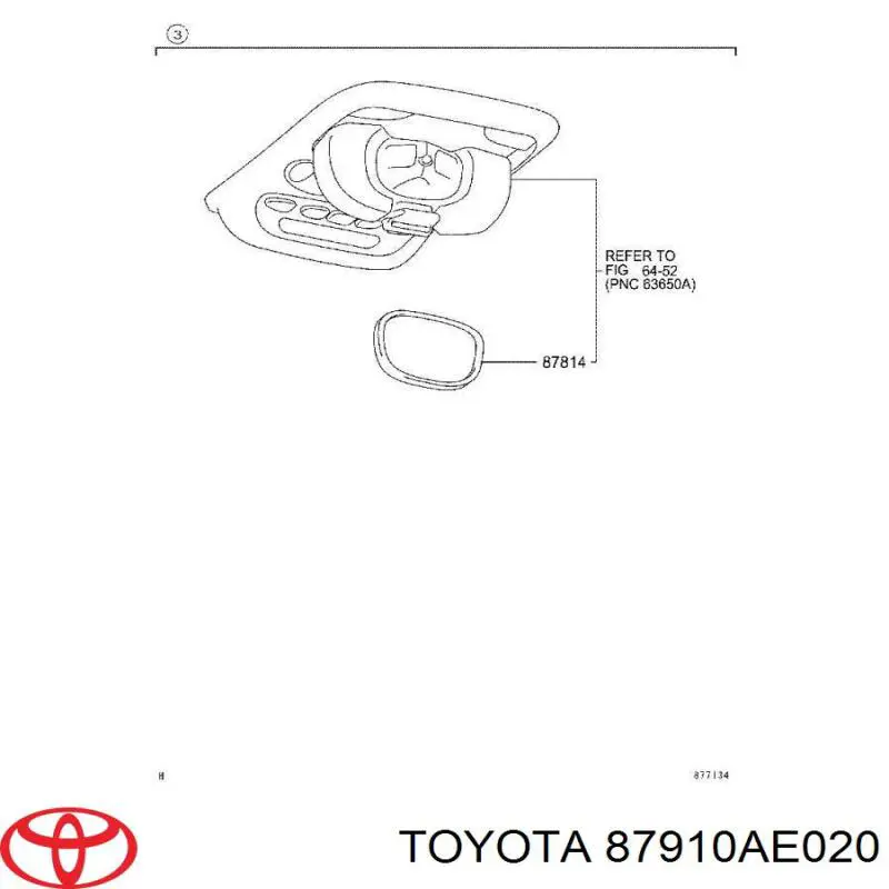 Lusterko wsteczne prawe do Toyota Sienna  L2