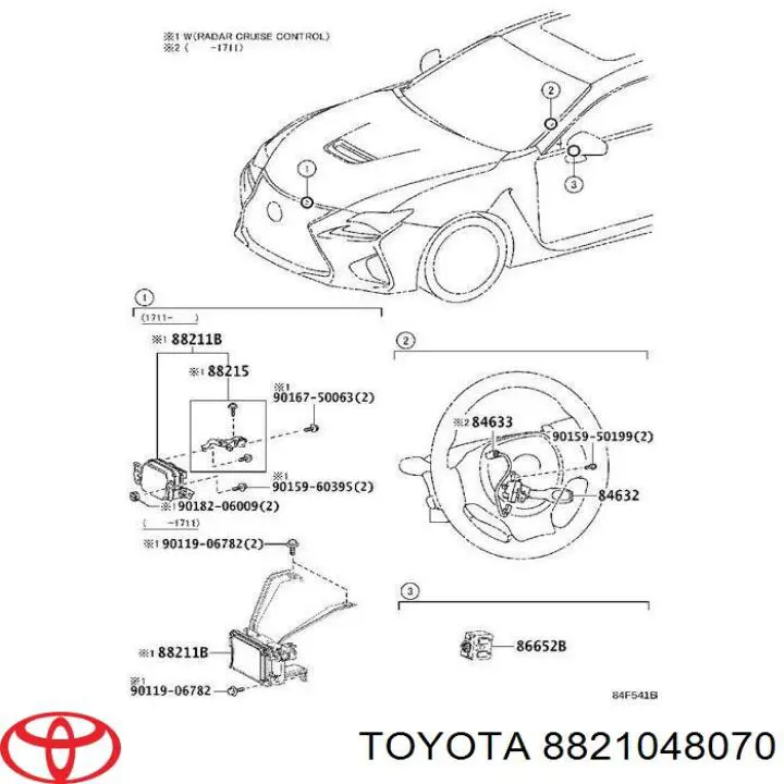 Czujnik Radarowy odległości Toyota 8821048070 cena, od 405,21 USD