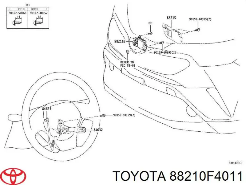 88210F4011 Toyota Czujnik Radarowy odległości