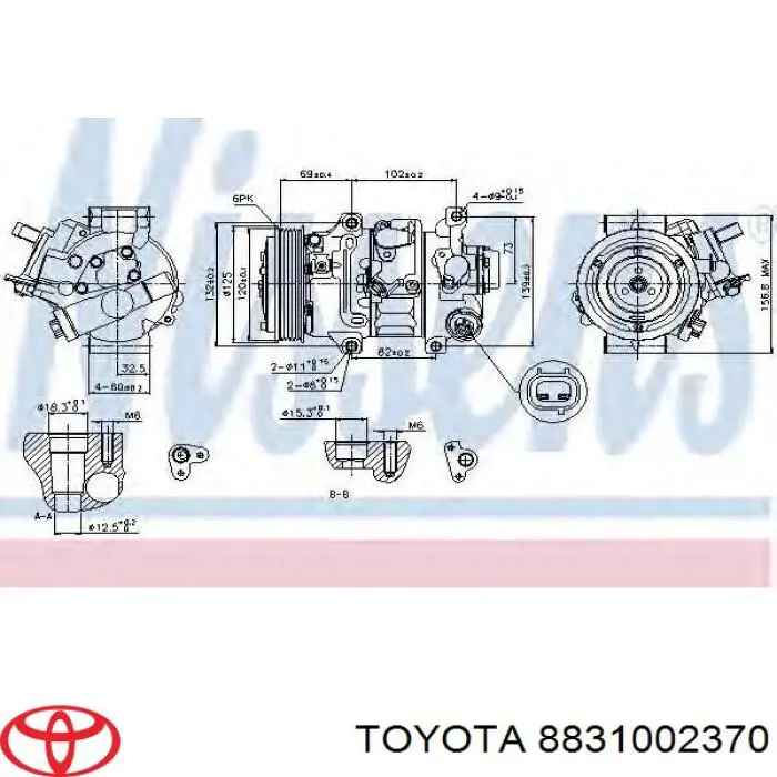 Do koszyka 8831002370 Toyota Sprężarka klimatyzacji