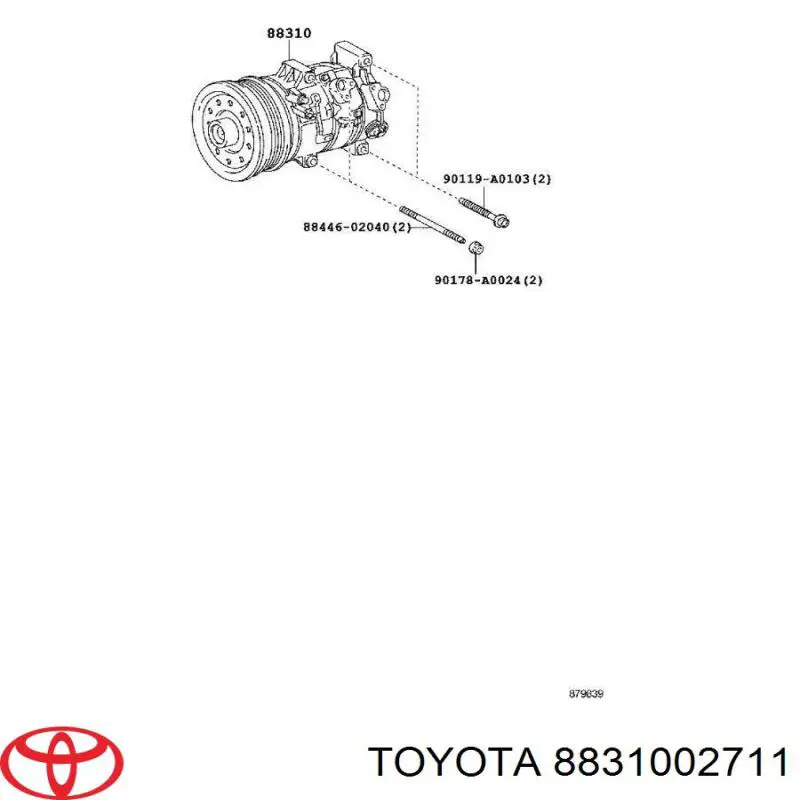 8831002710 Toyota Sprężarka klimatyzacji