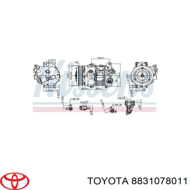 8831078011 Toyota Sprężarka klimatyzacji