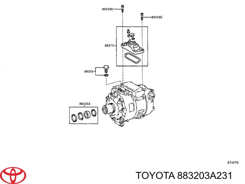 883203A231 Toyota Sprężarka klimatyzacji