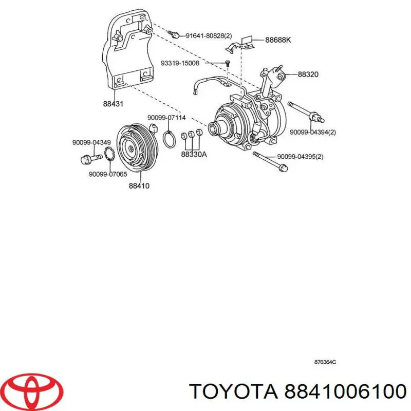 Sprzęgło sprężarki klimatyzacji Toyota Solara coupe (V3) (2003 - 2008) cena, od 1502,45 USD