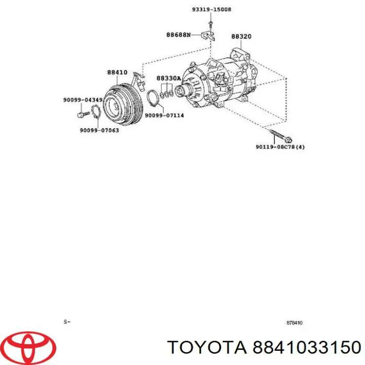 Sprzęgło sprężarki klimatyzacji Toyota Camry VI sedana (V40) (2006 - 2014) cena, od 1068,84 USD