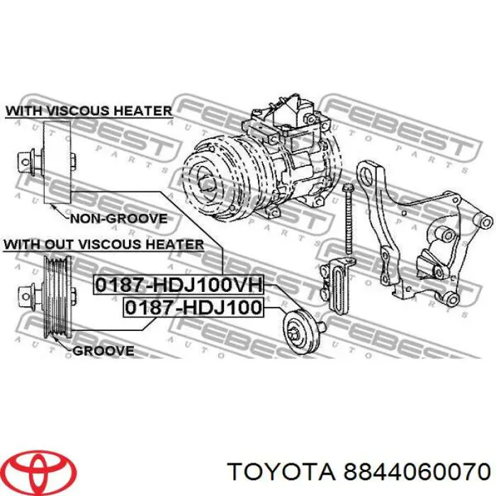 Rolka napinacza paska napędowego Toyota 8844060070 cena, od 40,56 USD