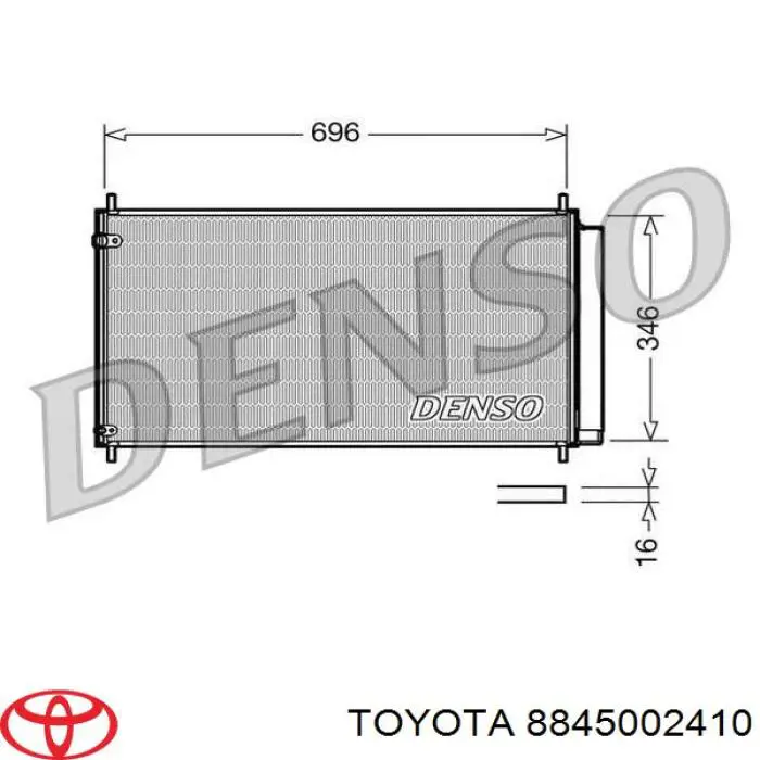 Do koszyka 8845002410 Toyota Chłodnica klimatyzacji