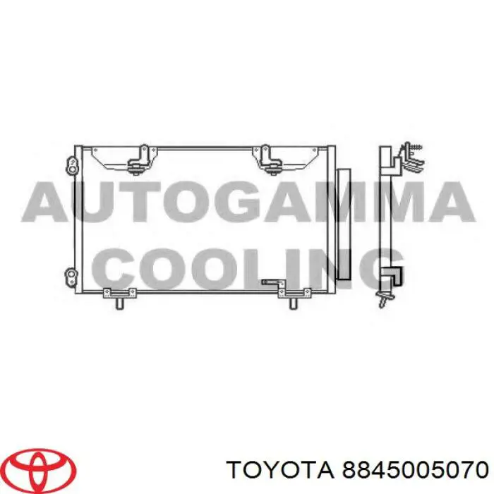 Chłodnica klimatyzacji Toyota 8845005070 cena, od 95,34 USD