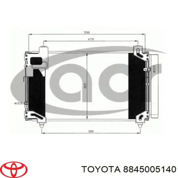 Do koszyka 8845005140 Toyota Chłodnica klimatyzacji