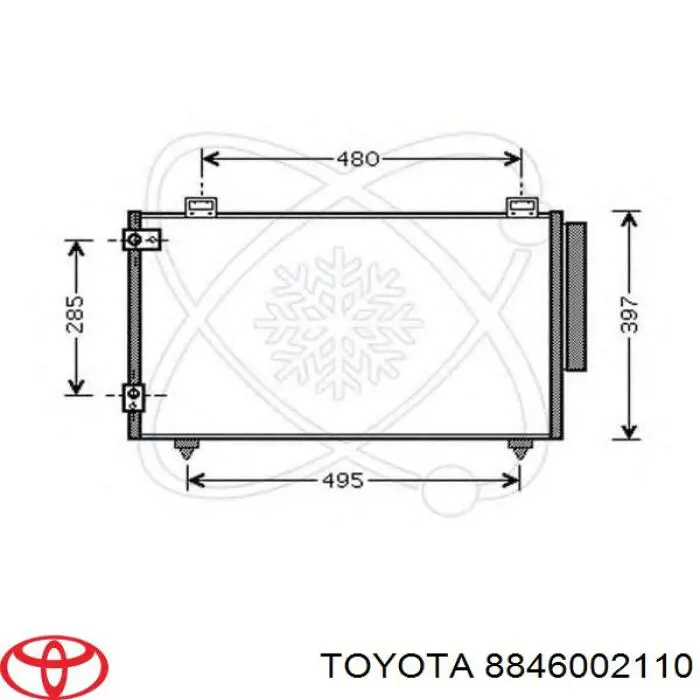 Chłodnica klimatyzacji Toyota 8846002110 cena, od 93,64 USD