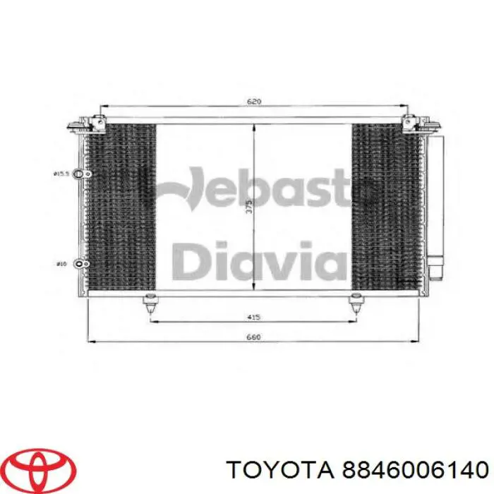 Do koszyka 8846006140 Toyota Chłodnica klimatyzacji