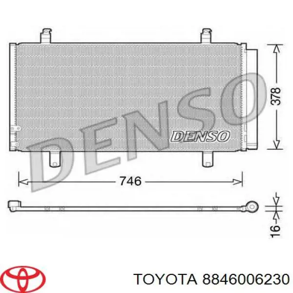 Chłodnica klimatyzacji Toyota 8846006230 cena, od 94,83 USD