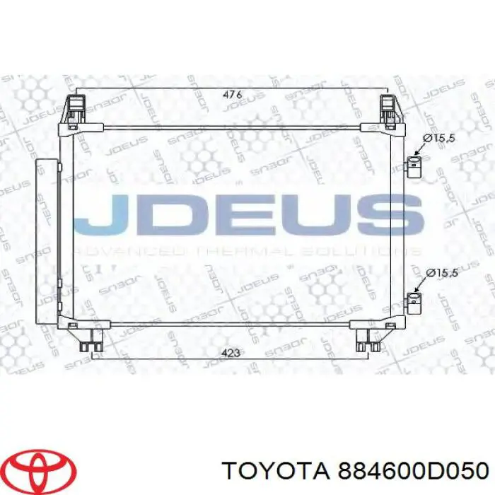 884600D050 Toyota Chłodnica klimatyzacji