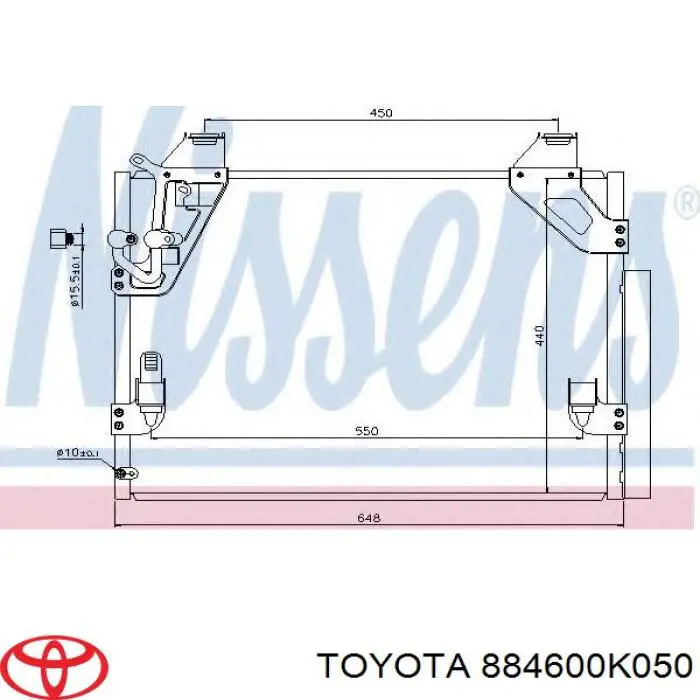 Chłodnica klimatyzacji Toyota 884600K050 cena, od 133,00 USD