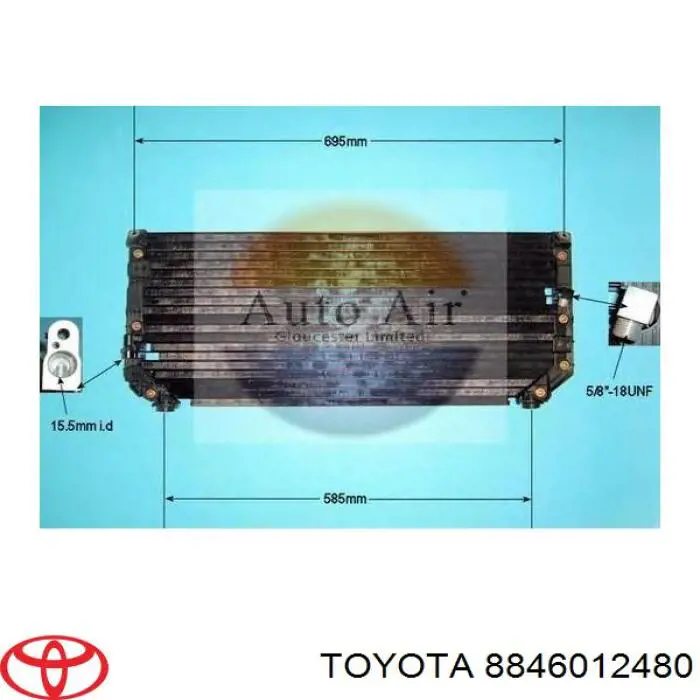 Do koszyka 8846012480 Toyota Chłodnica klimatyzacji