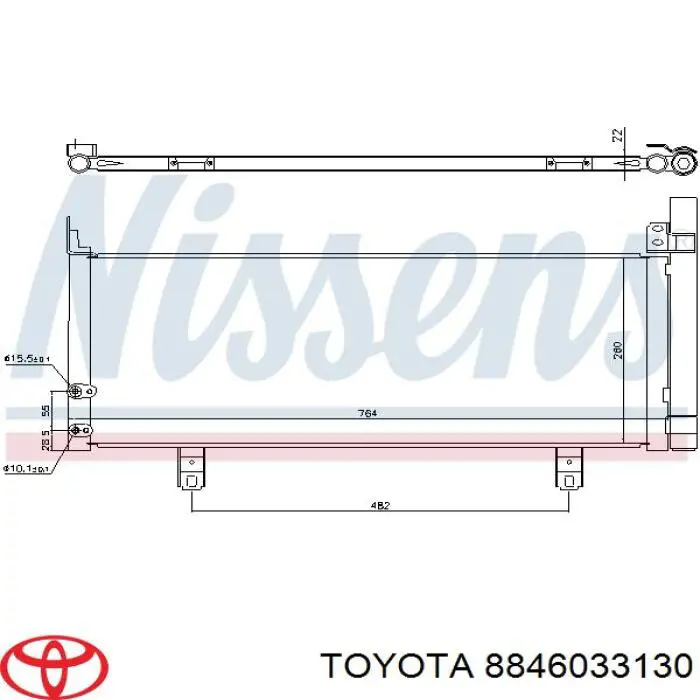 8846033130 Toyota chłodnica klimatyzacji