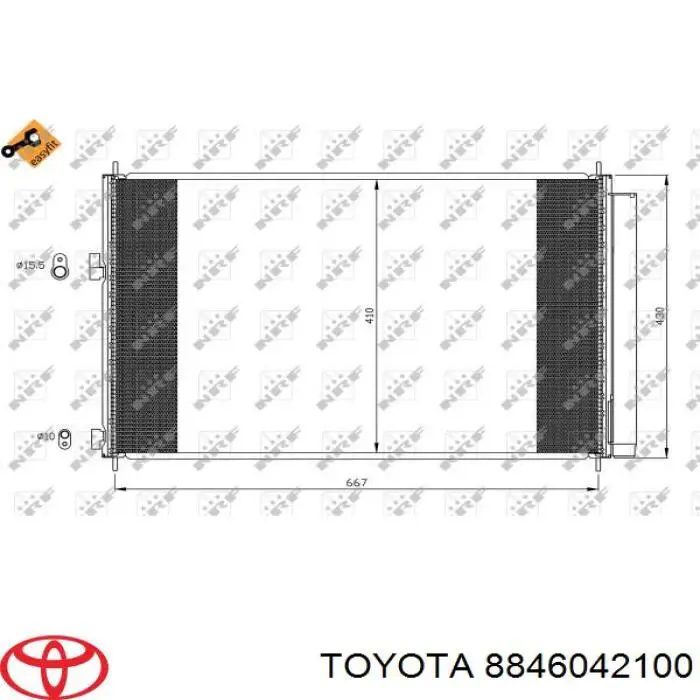 Chłodnica klimatyzacji Toyota 8846042100 cena, od 97,67 USD