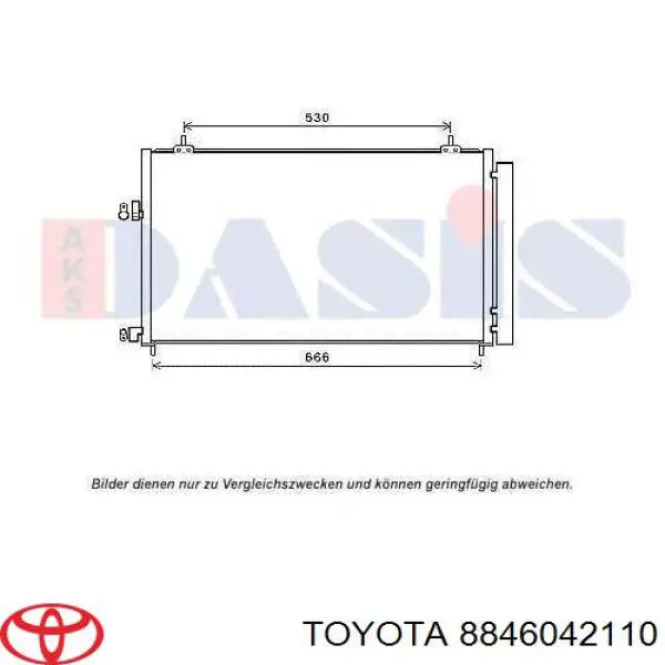 Chłodnica klimatyzacji Toyota 8846042110 cena, od 89,44 USD