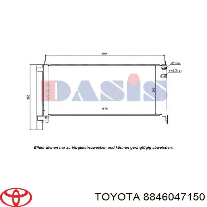 Chłodnica klimatyzacji Toyota 8846047150 cena, od 105,56 USD