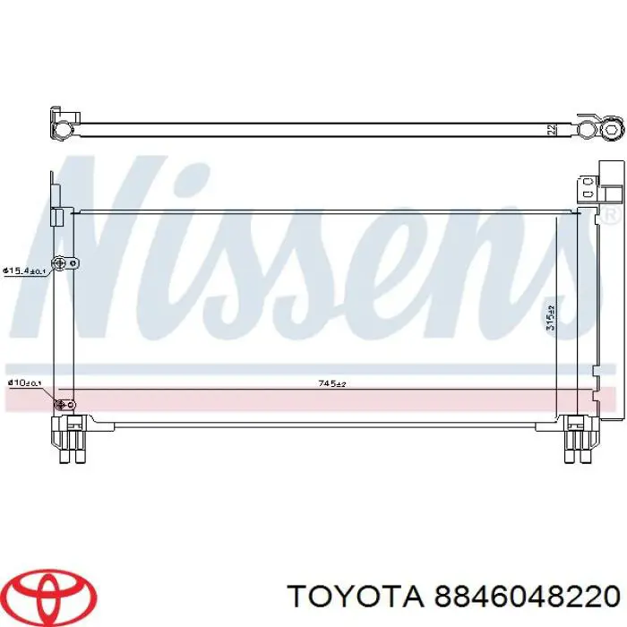 8846048220 Toyota Chłodnica klimatyzacji