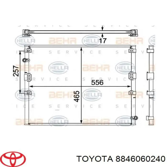 Do koszyka 8846060240 Toyota Chłodnica klimatyzacji