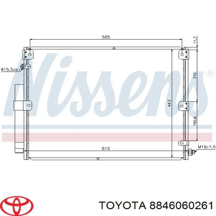 Do koszyka 8846060261 Toyota Chłodnica klimatyzacji