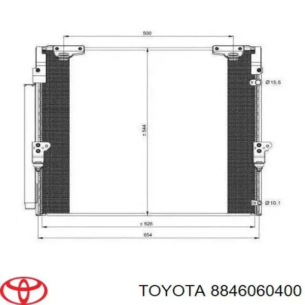 Do koszyka 8846060400 Toyota Chłodnica klimatyzacji
