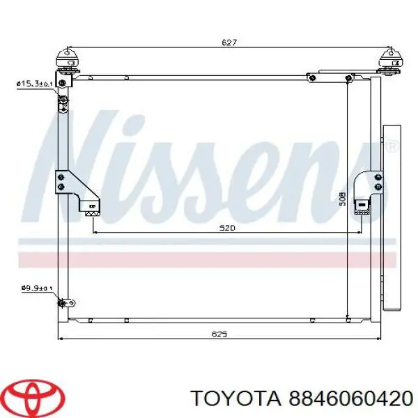 Chłodnica klimatyzacji Toyota 8846060420 cena, od 148,31 USD