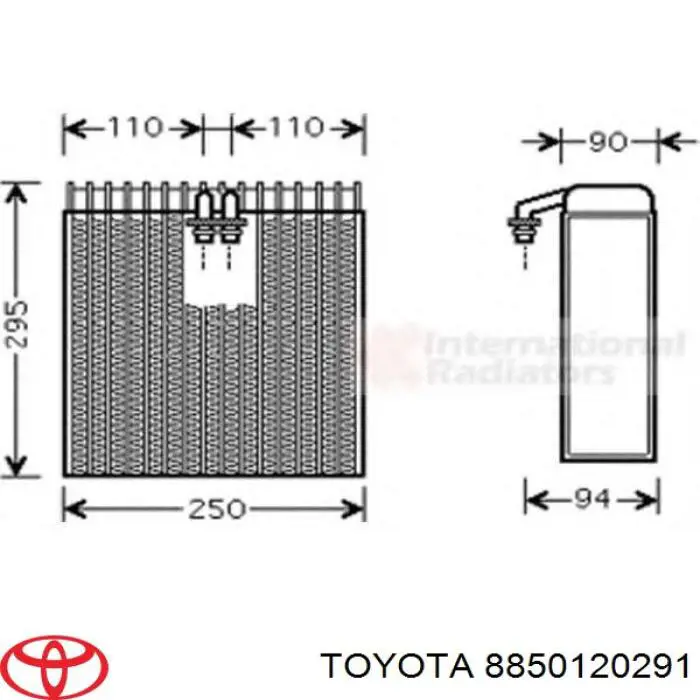 Parownik klimatyzacji do Toyota Carina E T19