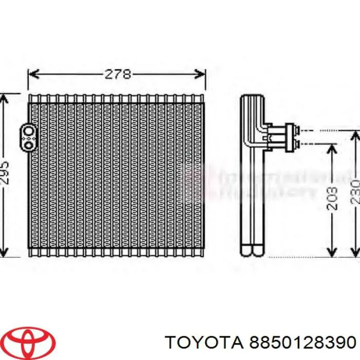 Parownik klimatyzacji 8850128390 Toyota