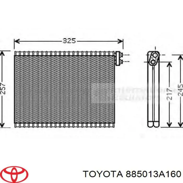 Do koszyka 885013A160 Toyota Parownik klimatyzacji