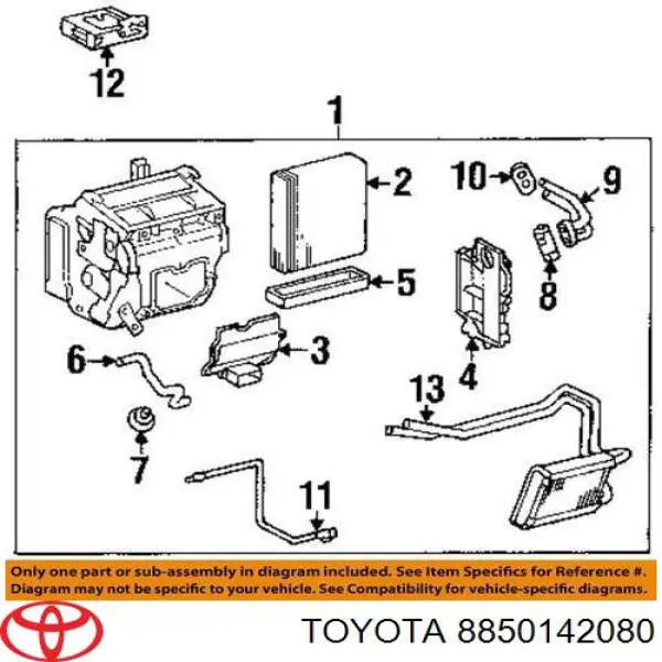 8850142080 Toyota Parownik klimatyzacji