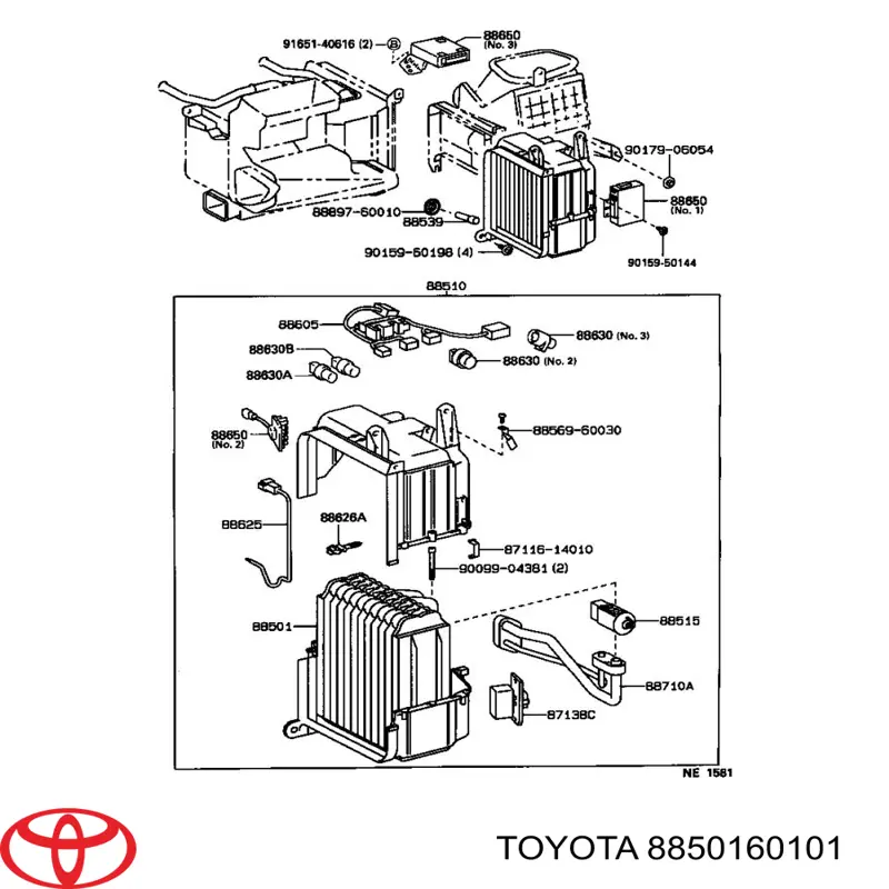 Do koszyka Parownik klimatyzacji Toyota Land Cruiser 80 J8