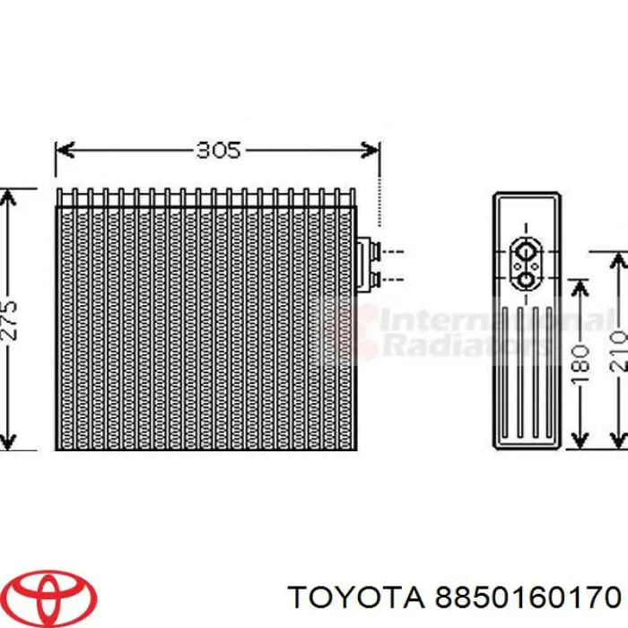 Parownik klimatyzacji Toyota Land Cruiser 100 SUV (J10) (1998 - 2007) cena, od 148,32 USD