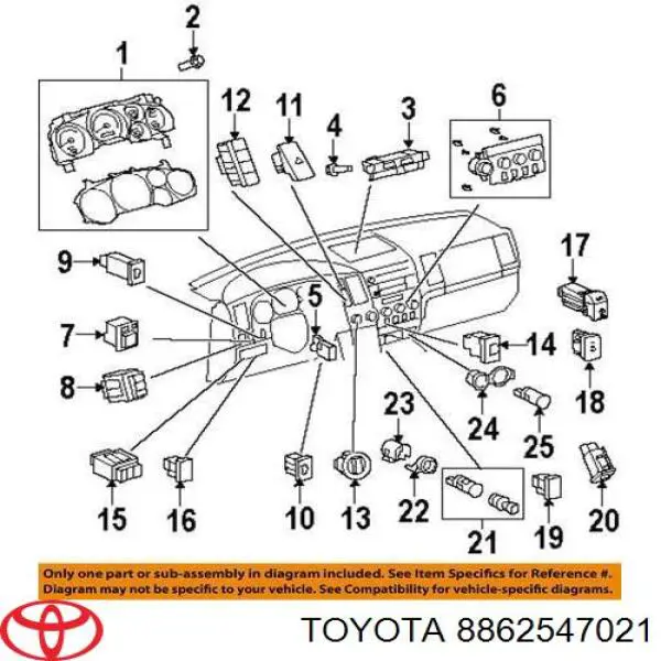 Czujnik temperatury wewnętrznej Toyota Avensis III sedana (T27) (2008 - 2018) cena, od 19,76 USD